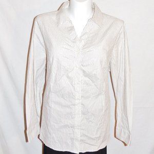 28 28W Lane Bryant White Copper Stripe Top NWOT